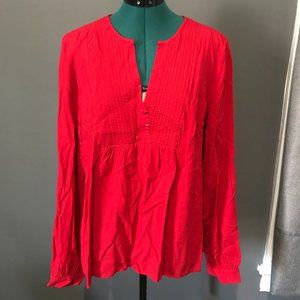 Tommy Hilfiger red flowy long sleeve top
